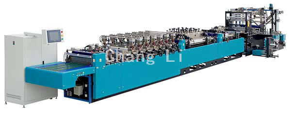 高速三邊封（四伺服）拉鏈站立制袋機